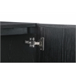 Armen Living Holland 4-Door Wood Sideboard Buffet in Black Brushed Oak