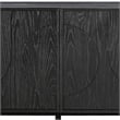 Armen Living Holland 4-Door Wood Sideboard Buffet in Black Brushed Oak