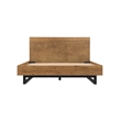 Armen Living Aldo Queen Size Wood/Metal Platform Bed Frame in Brown/Black