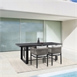 Armen Living Felicia 5-Piece Aluminum Outdoor Dining Table Set in Black/Gray