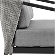 Armen Living Aileen 4-Piece Aluminum & Fabric Patio Lounge Set in Black/Gray