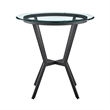 Armen Living Naomi and Lorin 3-Piece Metal Counter Dining Set in Black/Gray