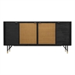 Armen Living Saratoga Modern Wood Sideboard Buffet in Black/Brown