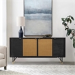 Armen Living Saratoga Modern Wood Sideboard Buffet in Black/Brown