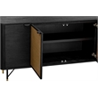 Armen Living Saratoga Modern Wood Sideboard Buffet in Black/Brown