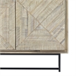 Armen Living Peridot Modern Acacia Wood Sideboard Buffet in Natural/Black