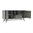 Armen Living Makena Modern Acacia Wood Sideboard Buffet in Gray/Black