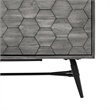 Armen Living Makena Modern Acacia Wood Sideboard Buffet in Gray/Black