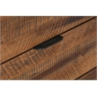 Ludgate Rectangle Coffee Table with Shelf in Acacia and Black Metal