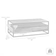Ludgate Rectangle Coffee Table with Shelf in Acacia and Black Metal