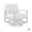 Armen Living Grand Outdoor Fabric & Metal Swivel Glider Chair in Dark Gray/Black