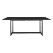 Armen Living Grand Modern Aluminum Outdoor Dining Table in Black