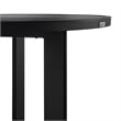 Armen Living Grand Round Modern Aluminum Patio Dining Table in Black