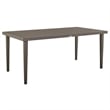 Armen Living Silvana Rectangle Outdoor Modern Aluminum Dining Table in Gray