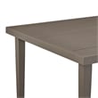 Armen Living Silvana Rectangle Outdoor Modern Aluminum Dining Table in Gray