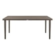 Armen Living Silvana Rectangle Outdoor Modern Aluminum Dining Table in Gray