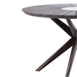 Armen Living Sachi Round Wood/Concrete Outdoor Dining Table in Brown