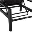Armen Living Grand Adjustable Outdoor Fabric Chaise Lounge Chair in Gray/Black