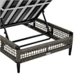 Armen Living Felicia Adjustable Fabric Outdoor Chaise Lounge Chair in Light Gray