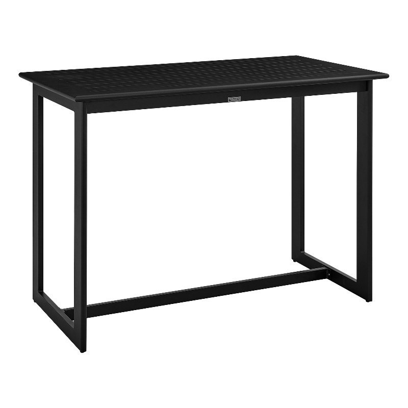 Armen Living Grand Aluminum Outdoor Bar Height Dining Table in Black