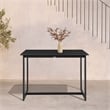 Armen Living Grand Aluminum Outdoor Bar Height Dining Table in Black
