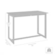 Armen Living Grand Aluminum Outdoor Bar Height Dining Table in Black