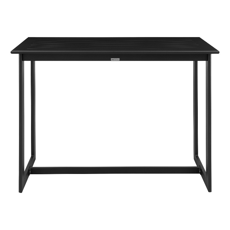 Armen Living Grand Aluminum Outdoor Bar Height Dining Table in Black