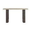 Armen Living Abbey Modern Concrete & Wood Console Table in Gray Oak/Silver-Gray