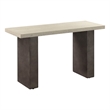 Armen Living Abbey Modern Concrete & Wood Console Table in Gray Oak/Silver-Gray