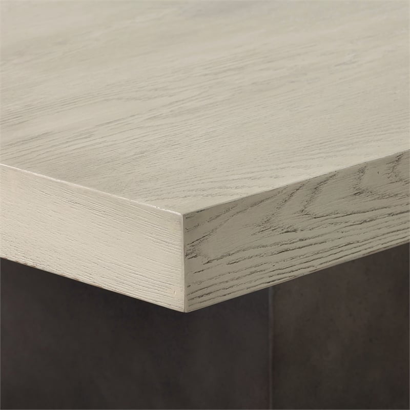 Armen Living Abbey Modern Concrete & Wood Dining Table in Gray/Oak