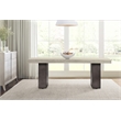 Armen Living Abbey Modern Concrete & Wood Dining Table in Gray/Oak
