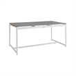 Armen Living Royal 5-Piece Outdoor Aluminum Dining Set in White/Light Gray