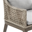 Armen Living Silvana 5-Piece Outdoor Fabric/Aluminum Dining Set in Gray/Brown