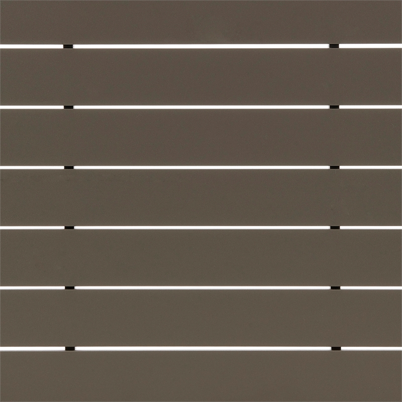 Armen Living Silvana 5-Piece Outdoor Fabric/Aluminum Dining Set in Gray/Brown