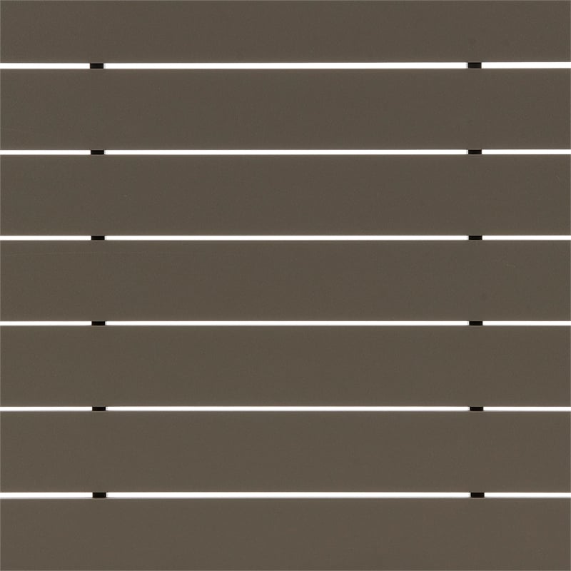 Armen Living Silvana 7-Piece Outdoor Fabric/Aluminum Dining Set in Gray/Brown