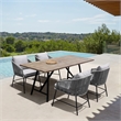 Armen Living Koala/Calica 5-Piece Modern Wood Dining Set in Light Gray/Brown