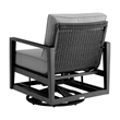 Armen Living Grand 5-Piece Aluminum Outdoor Seating Set in Black/Dark Gray