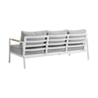 Armen Living Royal 4PC Outdoor Fabric & Aluminum Seating Set in White/Light Gray