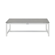 Armen Living Royal 4PC Outdoor Fabric & Aluminum Seating Set in White/Light Gray