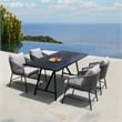 Armen Living Koala/Calica 5-Piece Modern Wood Dining Set in Dark Gray/Black