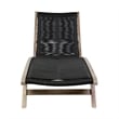 Chateau Adjustable Chaise Lounge Chair in Eucalyptus Wood and Charcoal Rope