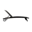 Chateau Patio Adjustable Chaise Lounge Chair in Eucalyptus Wood and Gray Rope