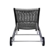 Chateau Patio Adjustable Chaise Lounge Chair in Eucalyptus Wood and Gray Rope