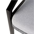 Armen Living Brighton 4-Piece Modern Wood & Fabric Outdoor Set in Gray/Black