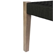 Armen Living Camino Fabric/Wood Indoor Outdoor Dining Bench in Charcoal/Natural