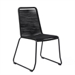 Armen Living Sydney Shasta 3PC Outdoor Fabric & Stone Dining Set in Black/Gray