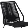 Sydney/Clip Patio 5 Piece Dining Set in Black Rope with Black Eucalyptus Wood