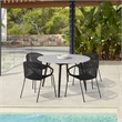 Sydney and Snack 5 Piece Outdoor Patio Dining Set