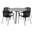Sydney and Snack 5 Piece Outdoor Patio Dining Set
