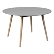 Sydney Outdoor Patio Round Dining Table in Light Eucalyptus and Gray Stone
